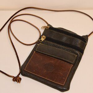 Roots Two-Tone Leather Mini Bag